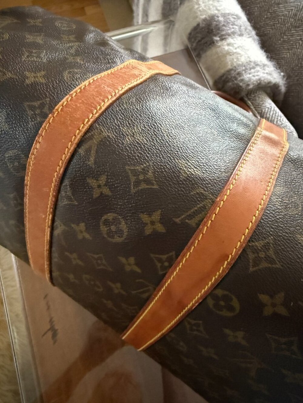 LOUIS VUITTON Keepall 45 Monogram Travel Satchel Duffel Bag Vintage - Picture 9 of 13
